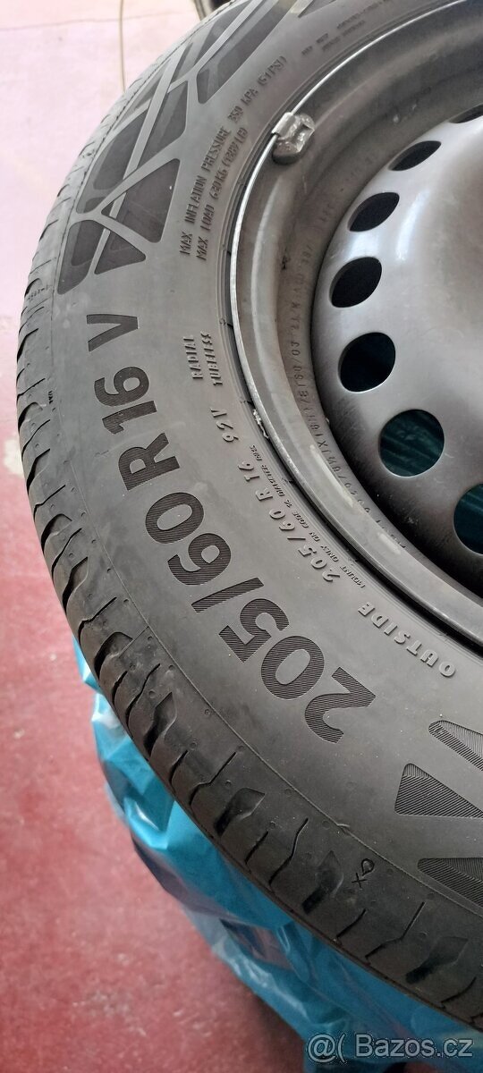 Letní sada 5x108 Continental 205/60 R16, zánovní - 3