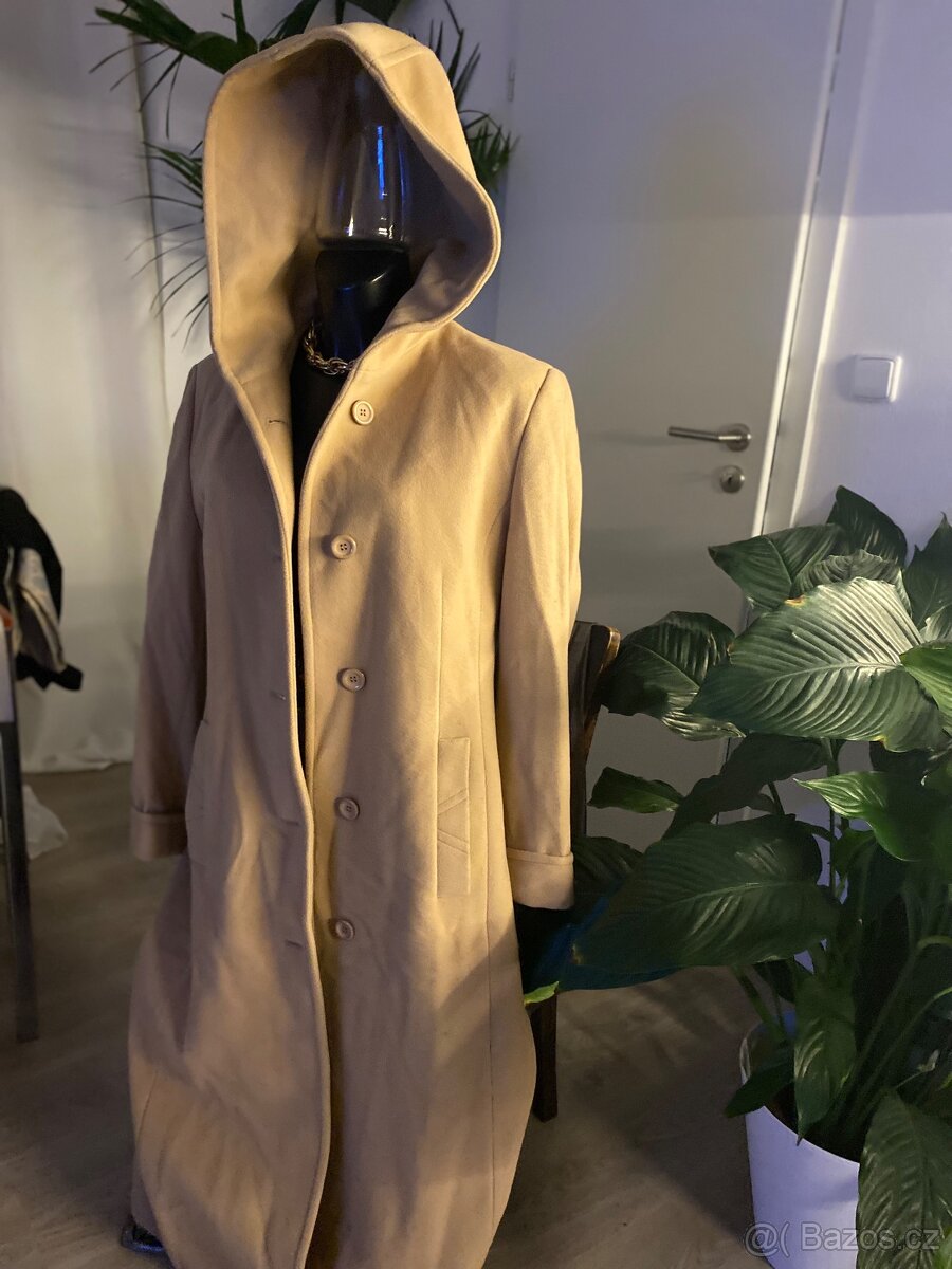 Mango kasmirovy kabat camel bezovy vlneny 38 - 3