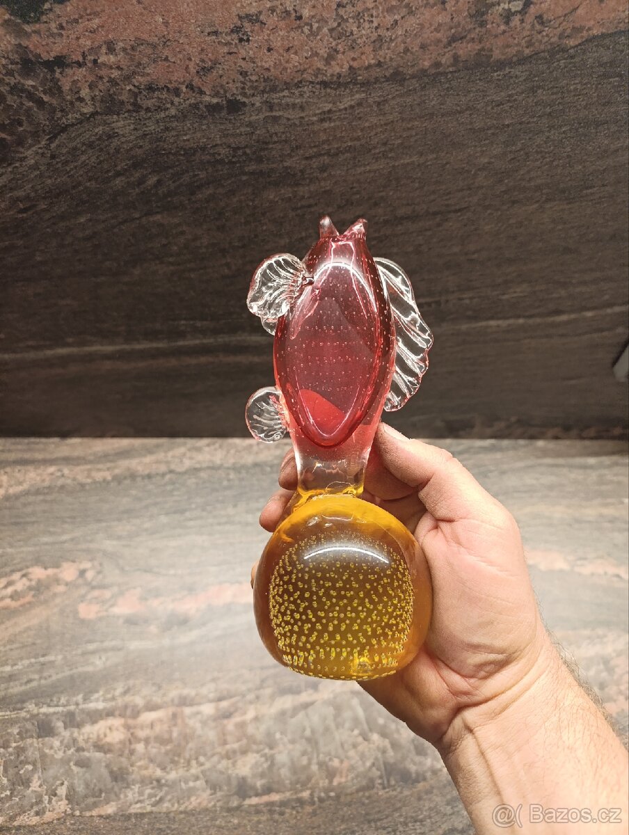 Váza hutní sklo ÚUŘ Praha sklárna Škrdlovice - 3