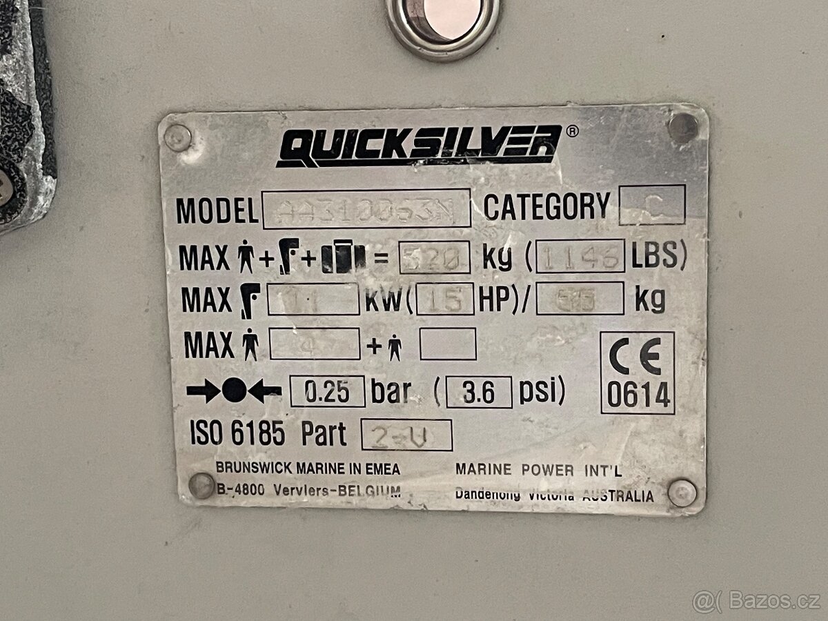 Nafukovací člun Quicksilver 310 + motor Yamaha 5HP - 3