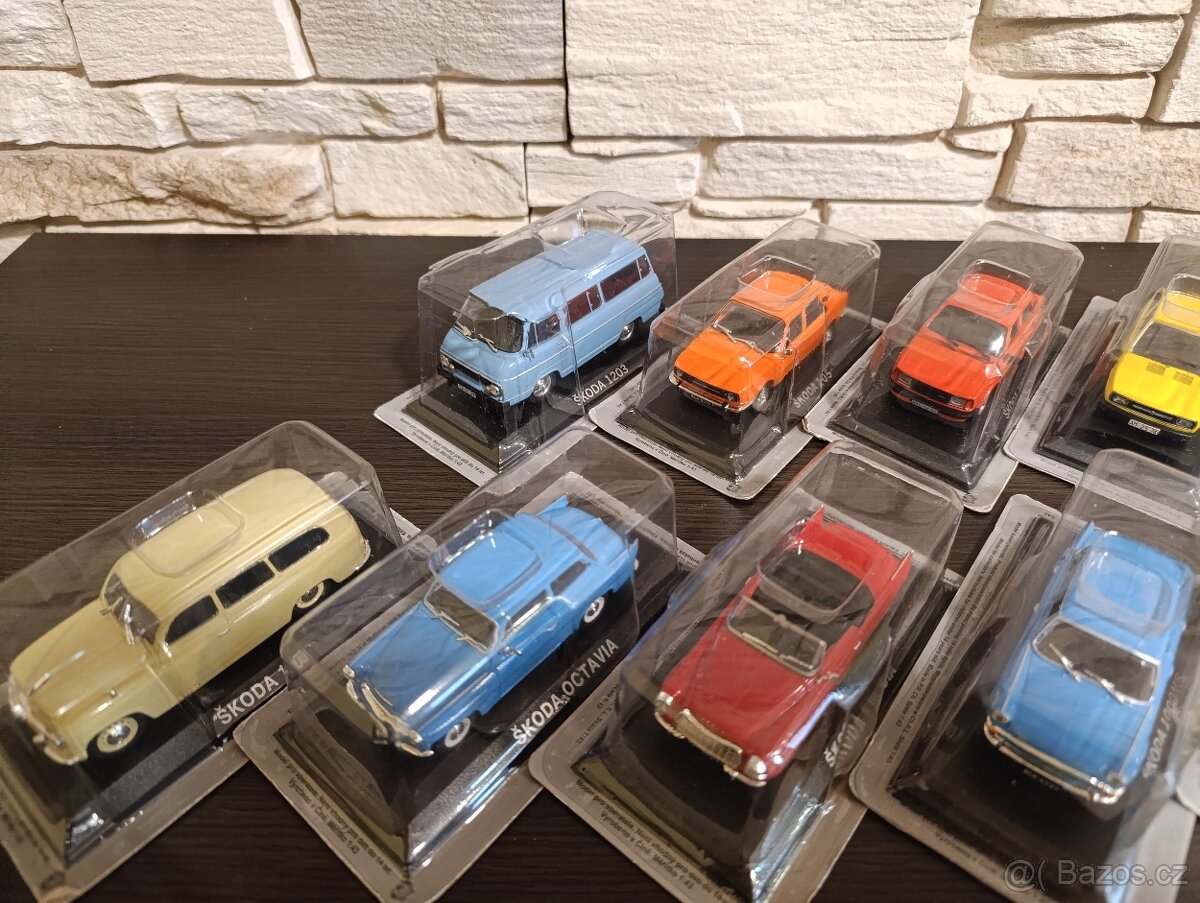 Autíčka modely Škoda, Tatra, Aston Martin, Maserati 1:43. - 3