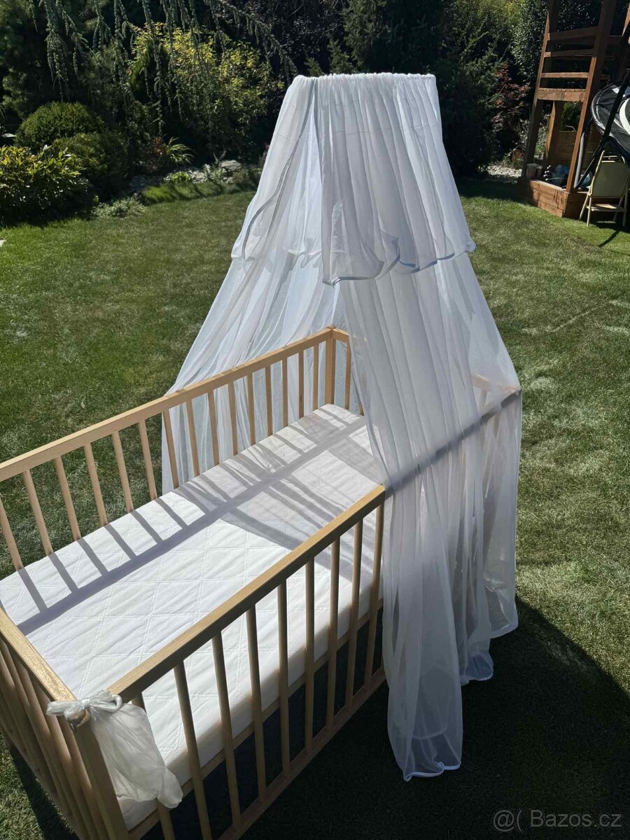 SNIGLAR Dětská postýlka, buk, 60x120 cm - 3