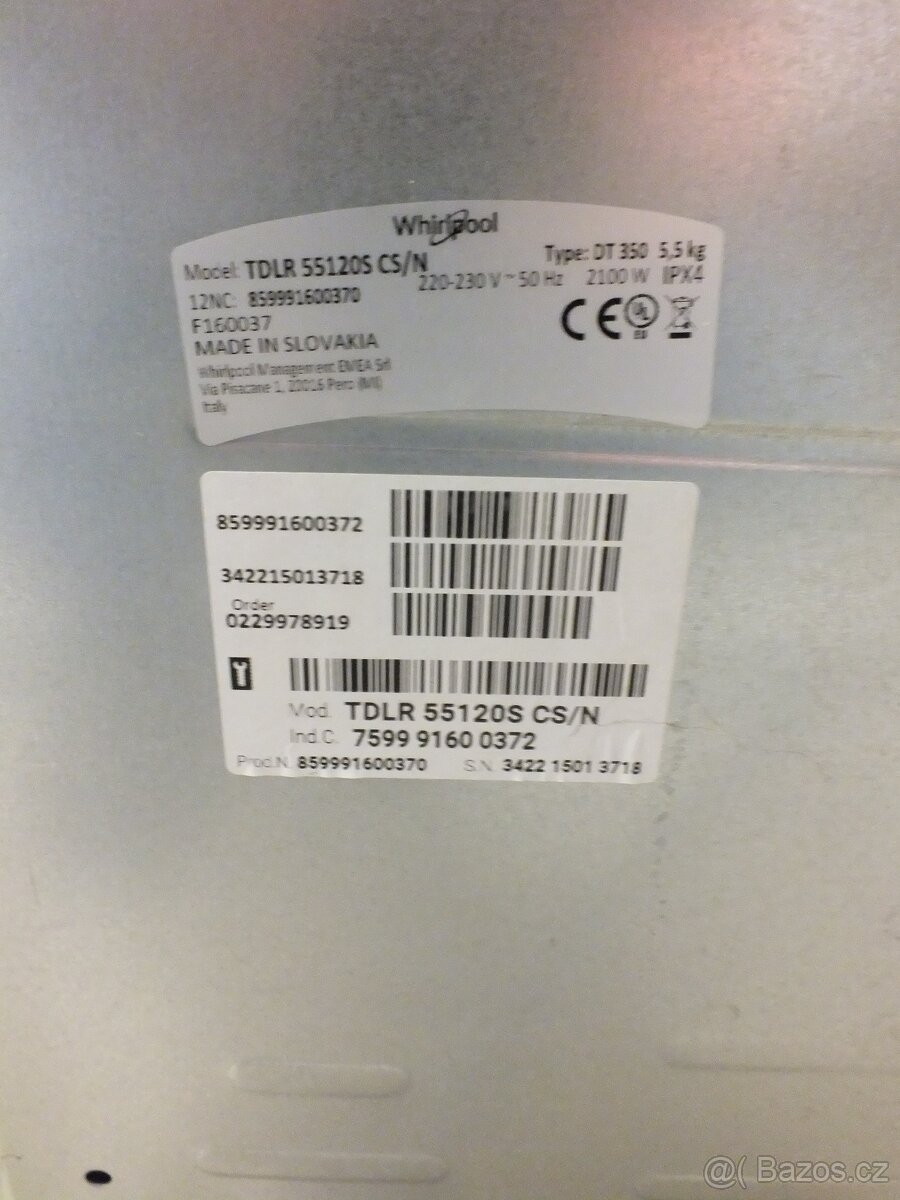 AUTOMATICKÁ PRAČKA Whirpool DT 350 - 3