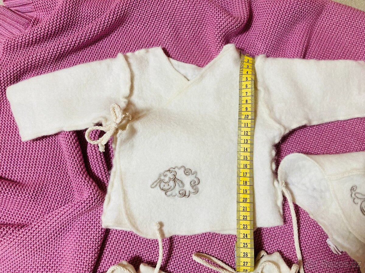 Set pro novorozence ze 100% ovčí vlny Merino (Ovečkárna) - 3