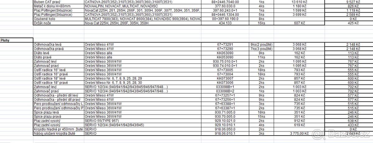 opotřebitelné náhradní díly Pöttinger Kverneland a další - 3