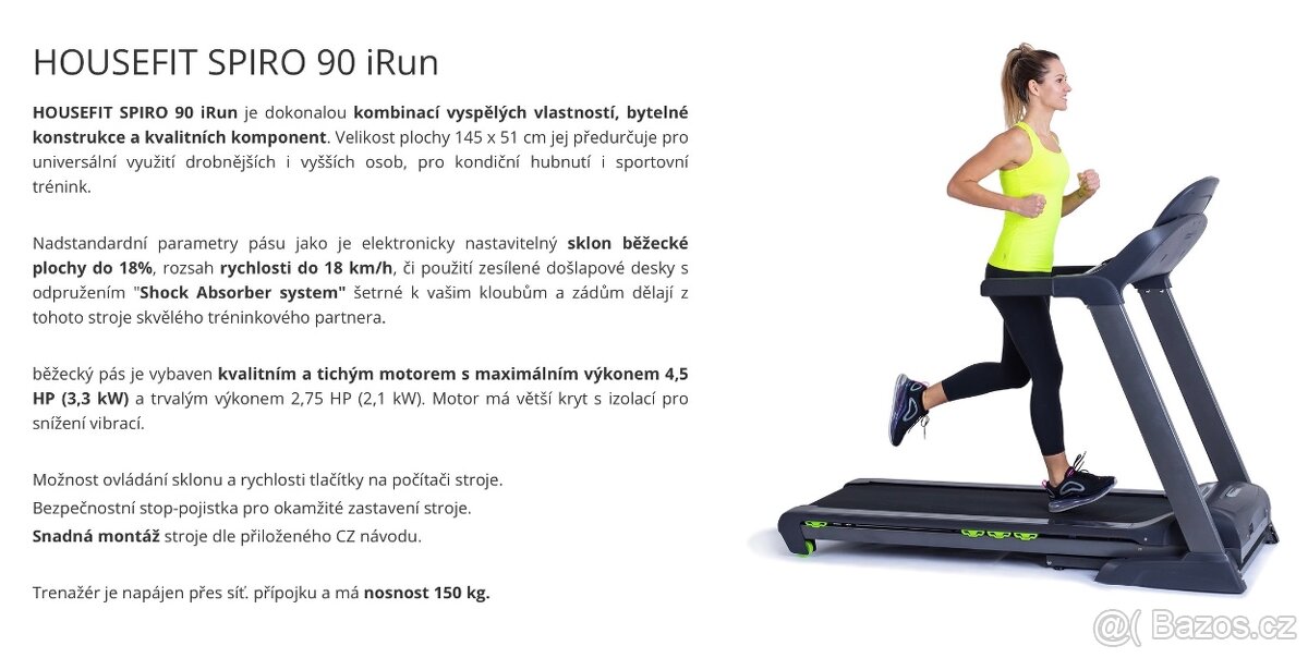 Běžecký pás Hausefit Spiro 90 - 3