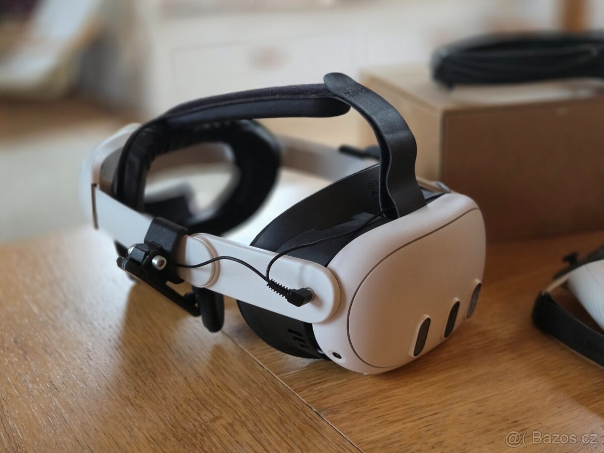 Meta Quest 3 128GB, AMVR Strap + knuckles, 5m link kabel, Ko - 3