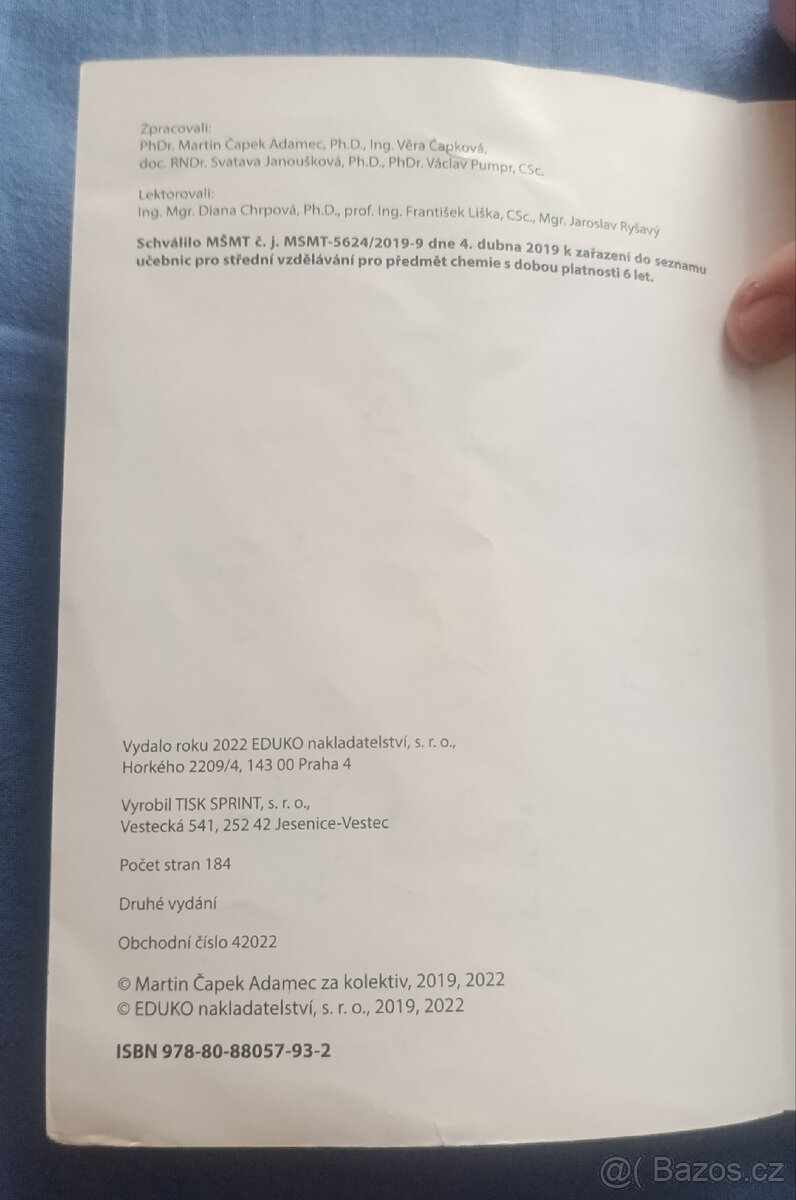 Učebnice chemie pro SOŠ mechanického zaměření - 3