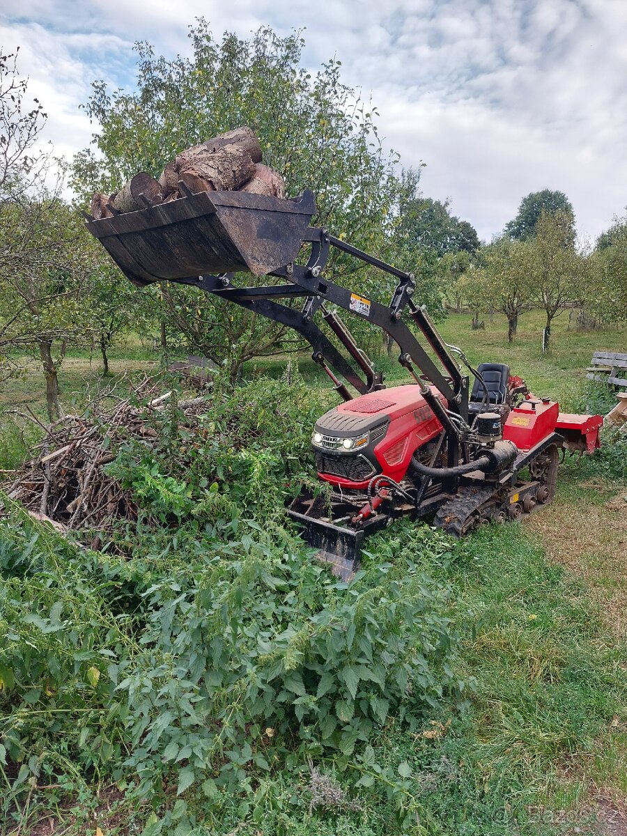 traktor pásový+bagr přední radlice rotavator nakladač - 3