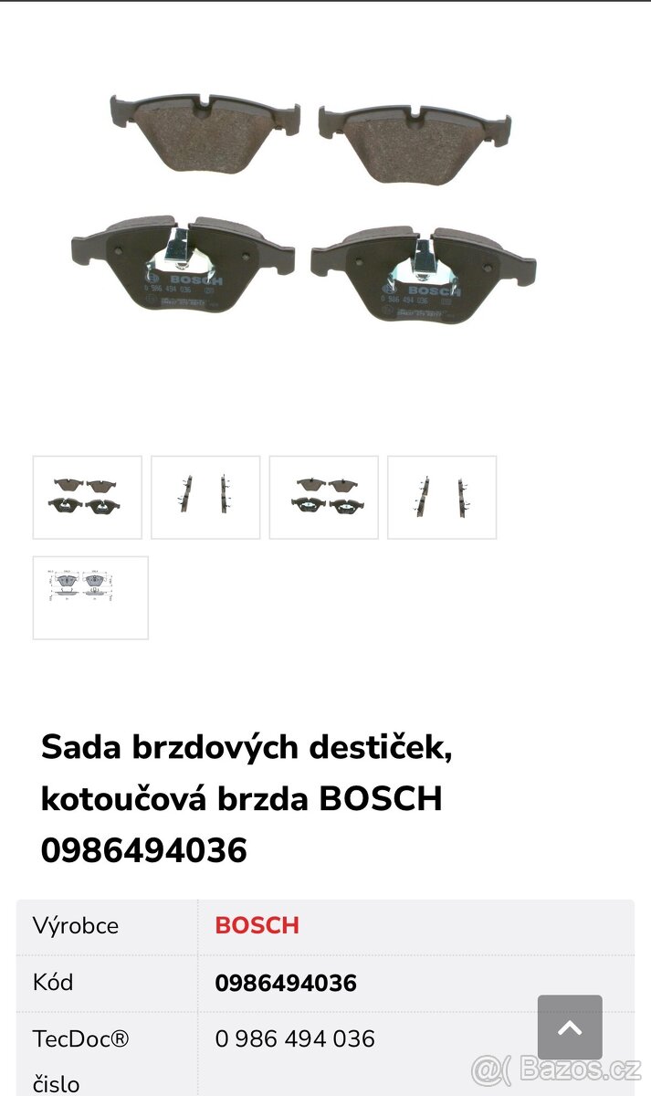 Nova sada brzdovych desticek Bosch 0986494036 - 3