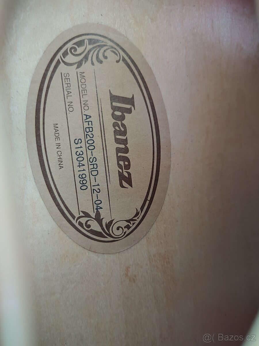 Prodám semiakustickou baskytaru Ibanez - 3