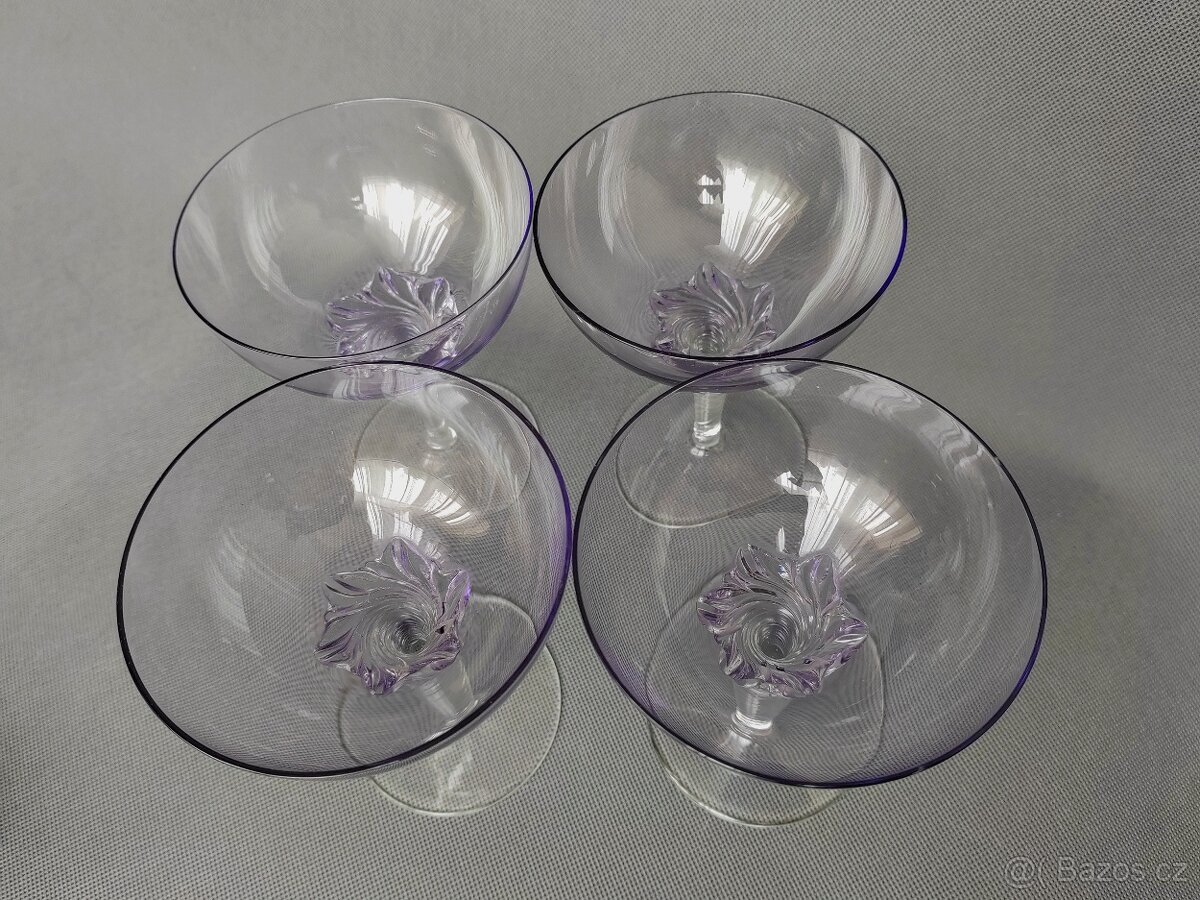 Krásná sada sklenic na sekt od Milana Meteláka - 3