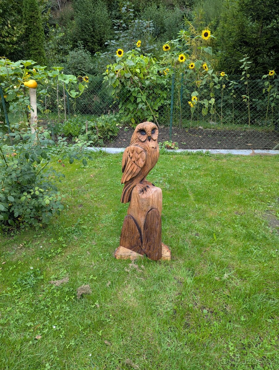 Dřevěná socha - sova - 3