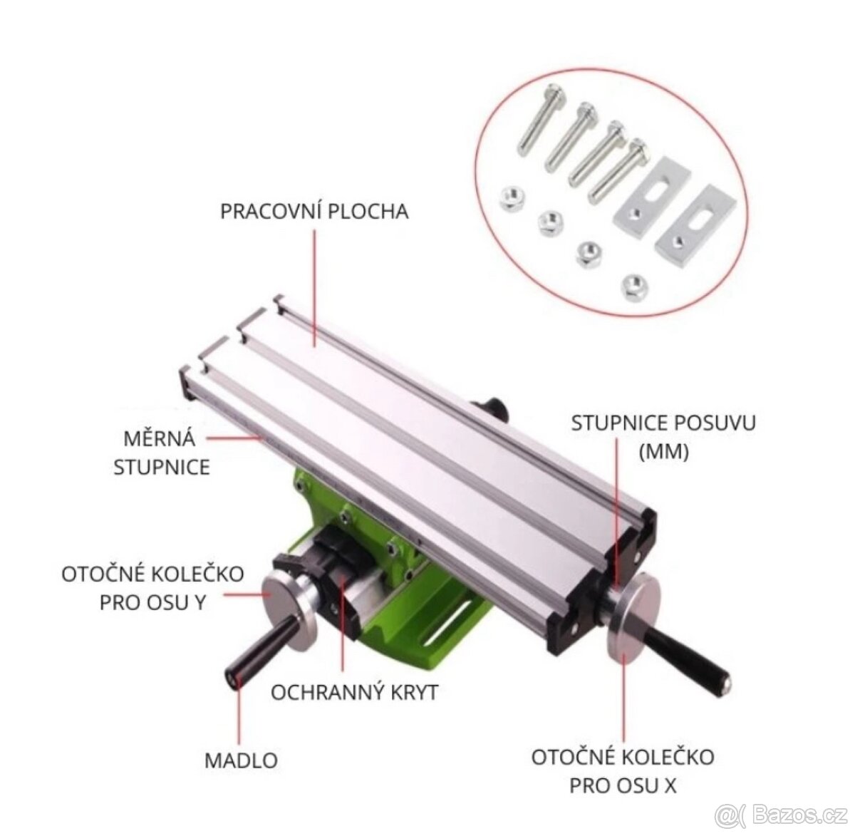 Mini křížový pracovní stůl pro stolní vrtačku - 3