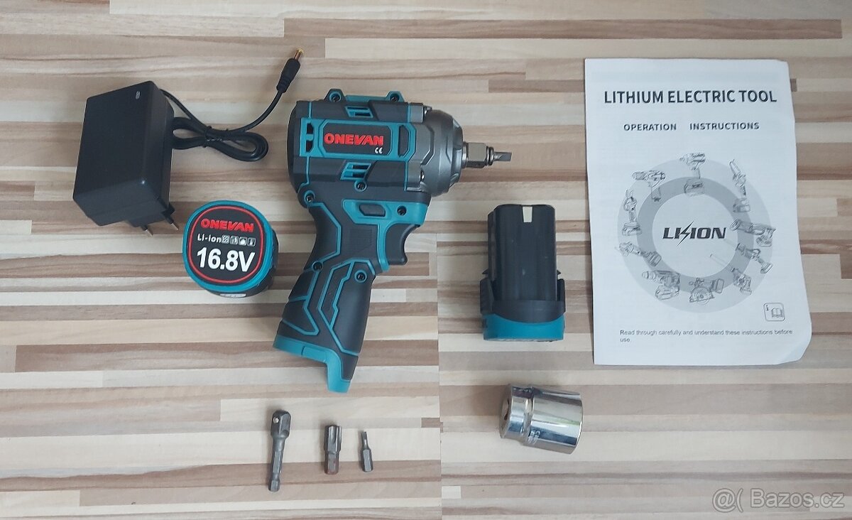 Aku MINI Rázový utahovák-vrtačka,2xAku+nabíječka,NEW. - 3