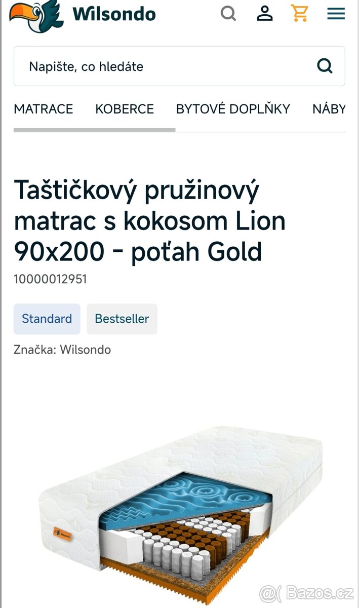 Pružinová matrace 90x200 - 3