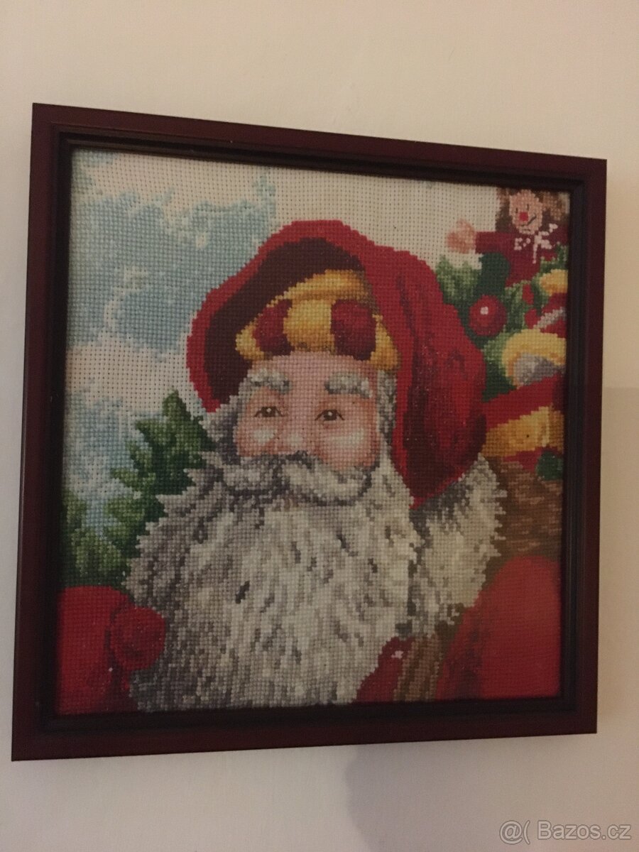 Vánoční obrázek vyšívaný - 3
