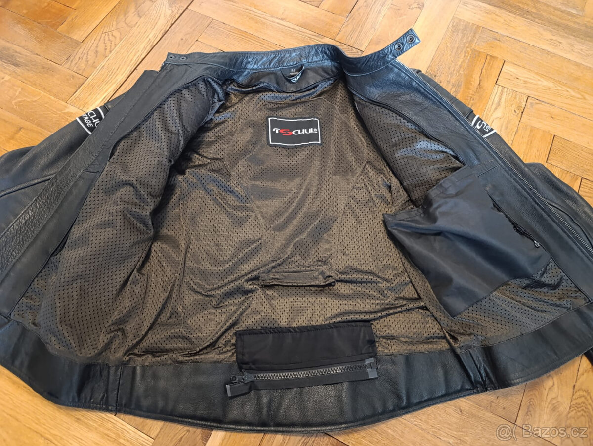 Kožená bunda na motorku Vintage vel. 54 - 3