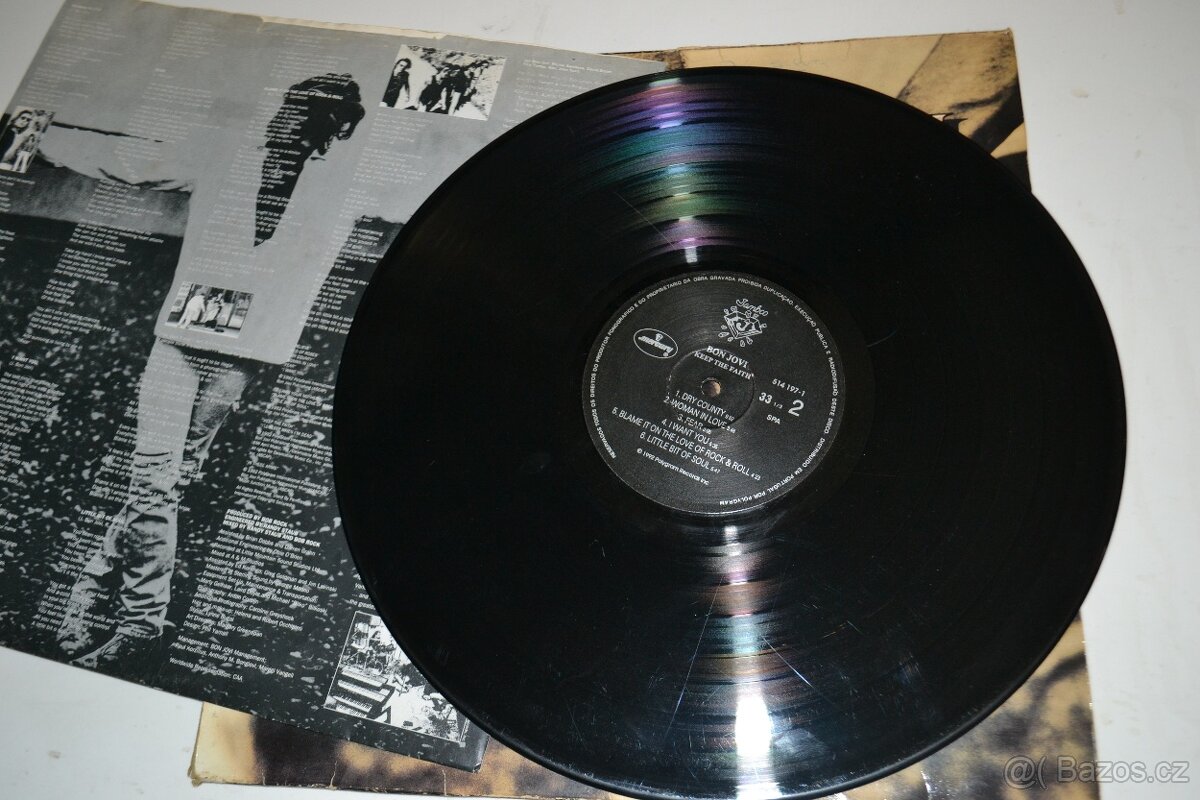 Bon Jovi Keep The Faith lp vinyl - 3