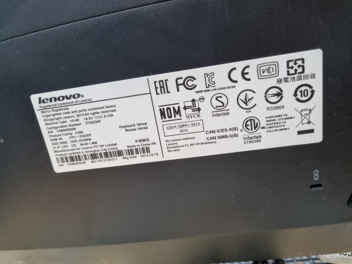 Počítač Lenovo C460 All-in-one s klávesnicí a myší - 3