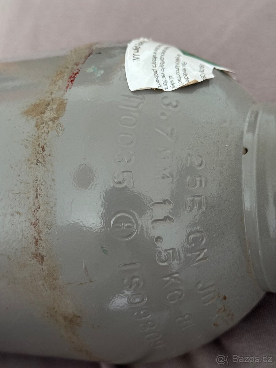 Tlaková láhev 8L – ocelová, stlačený plyn, technická bomba - 3