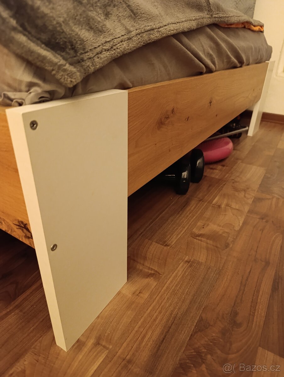 Postel MARA - dub artisan/bílá 140x200 - 3