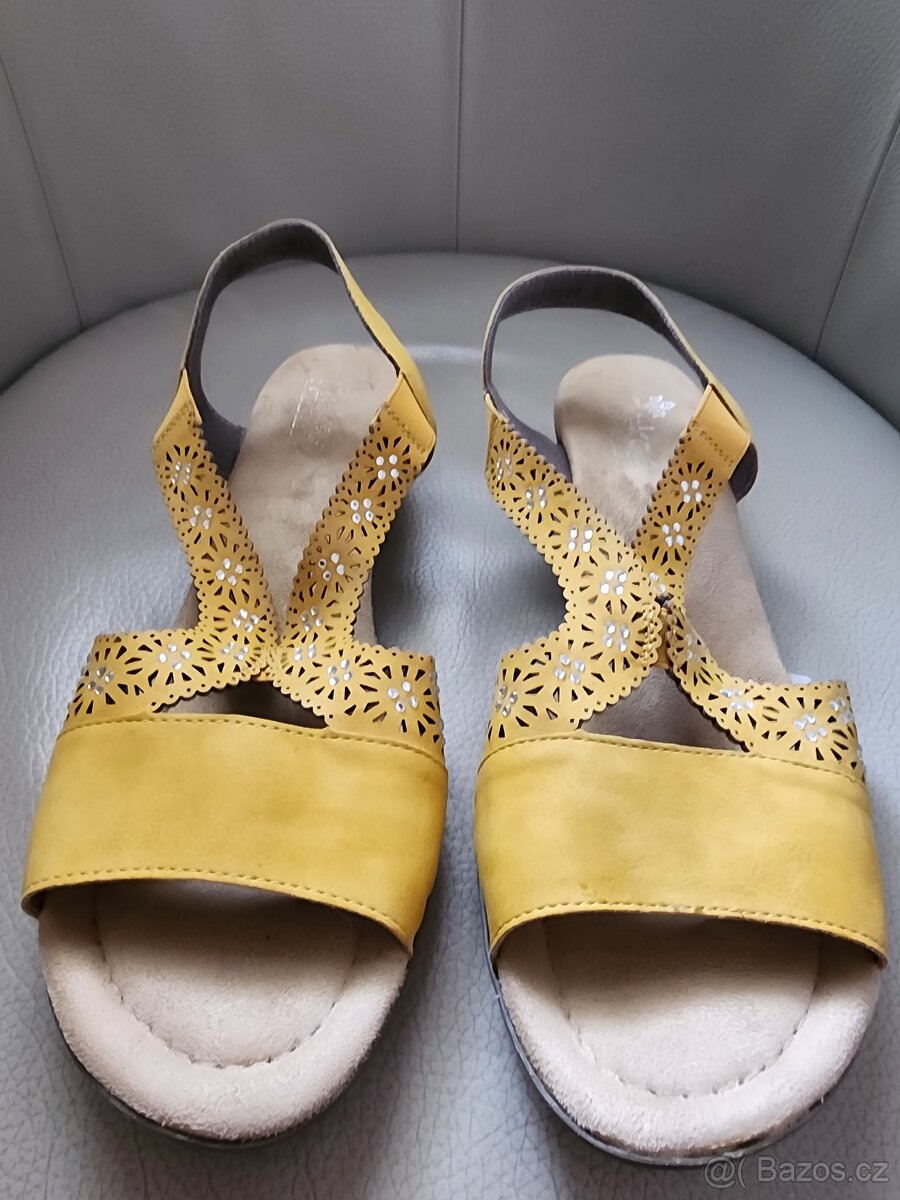 Rieker dámské žluté sandále, velikost 40 - 3