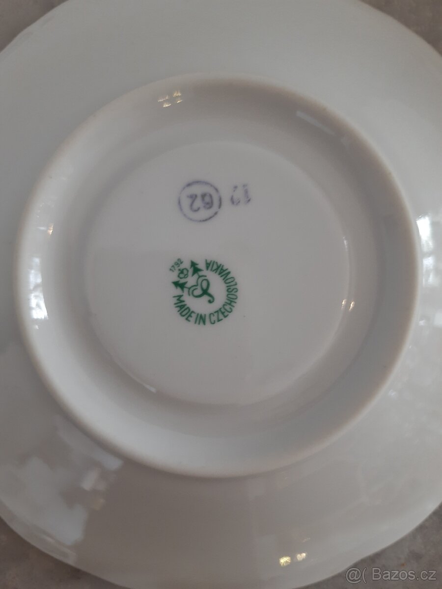 Keramické podšálky zlacené - 3