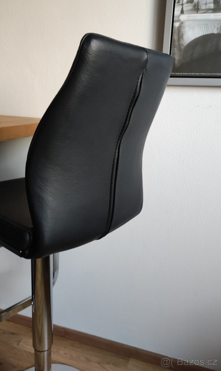 barová židle chrom/kůže - nepoškozené - 3