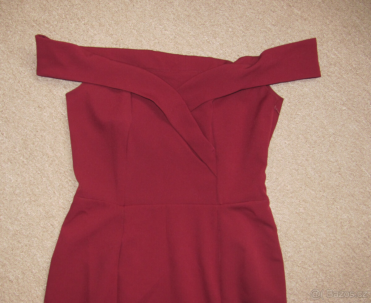 Plesové vínové šaty - 3