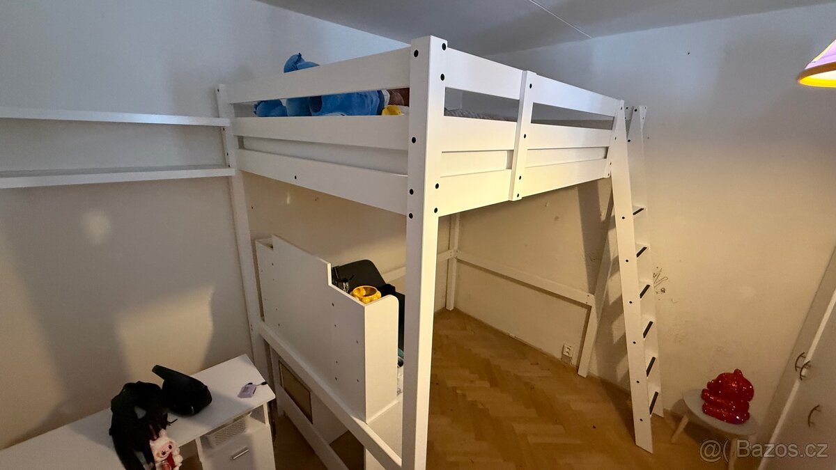 IKEA vyvýšená postel / loft bed - bílá - 3