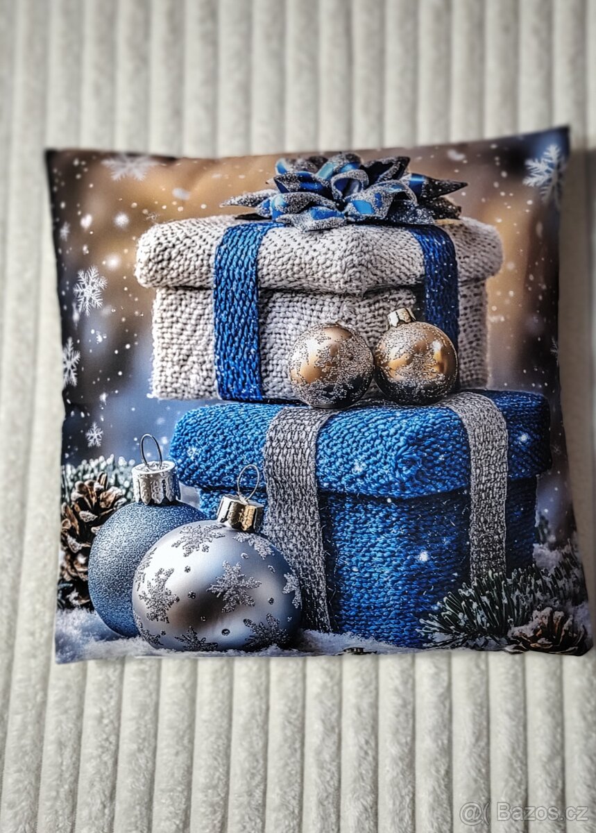 4x "Vánoční" povlak na polštář 45x45 cm - 3