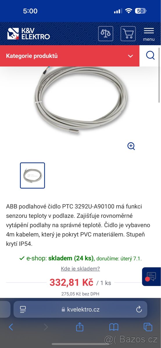 Termostat ABB Levit bílý - 3