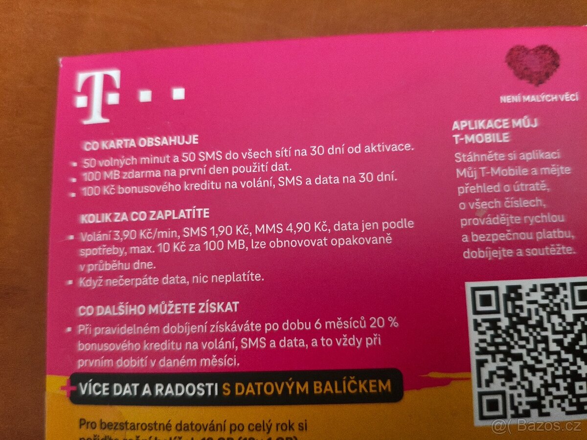 T-Mobile předplacená SIM karta - 3