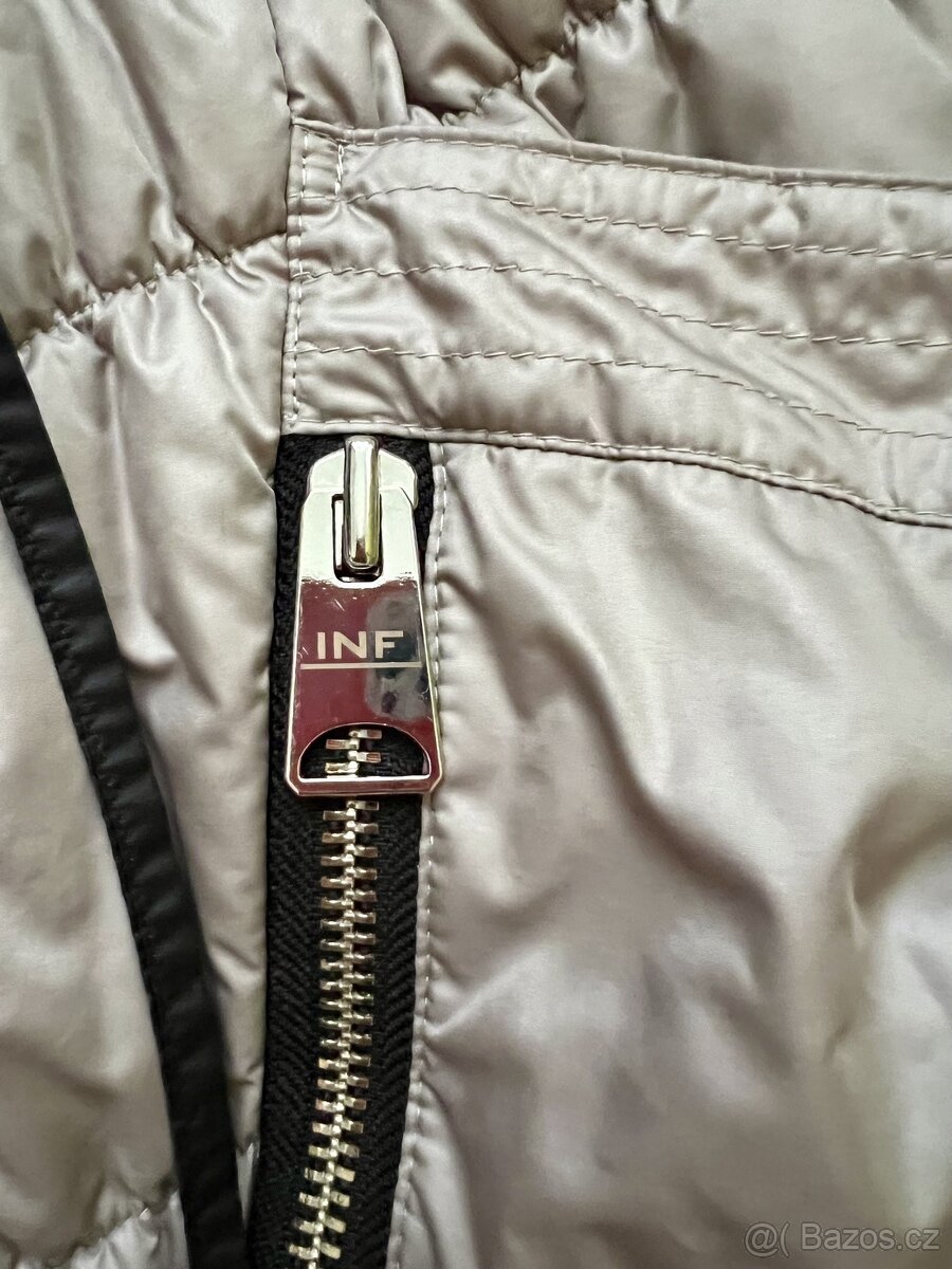 Dámská šedá bunda INFINITE s pravou kožešinou - 3