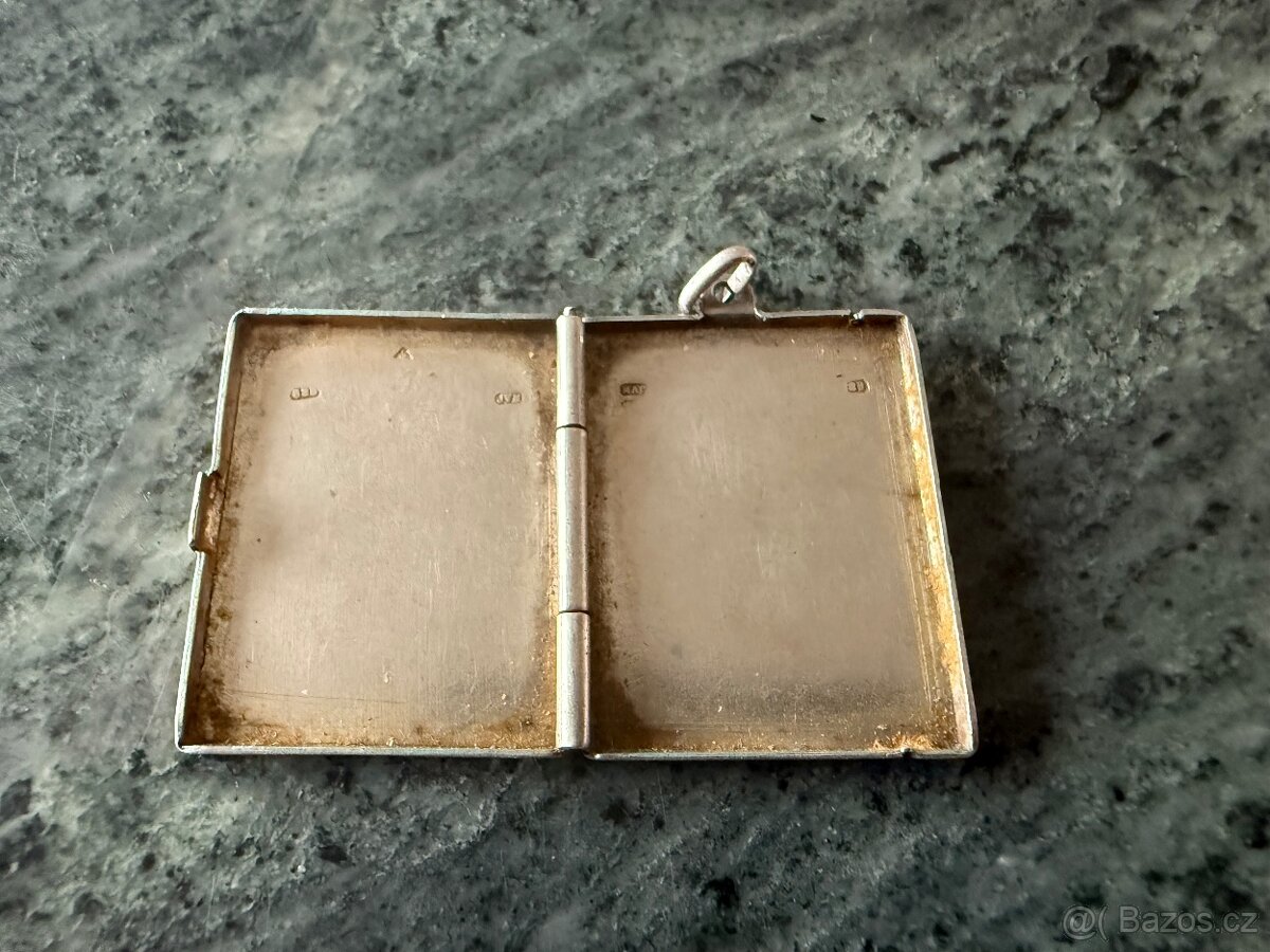 Starožitná stříbrná knížečka na foto. Č1. - 3