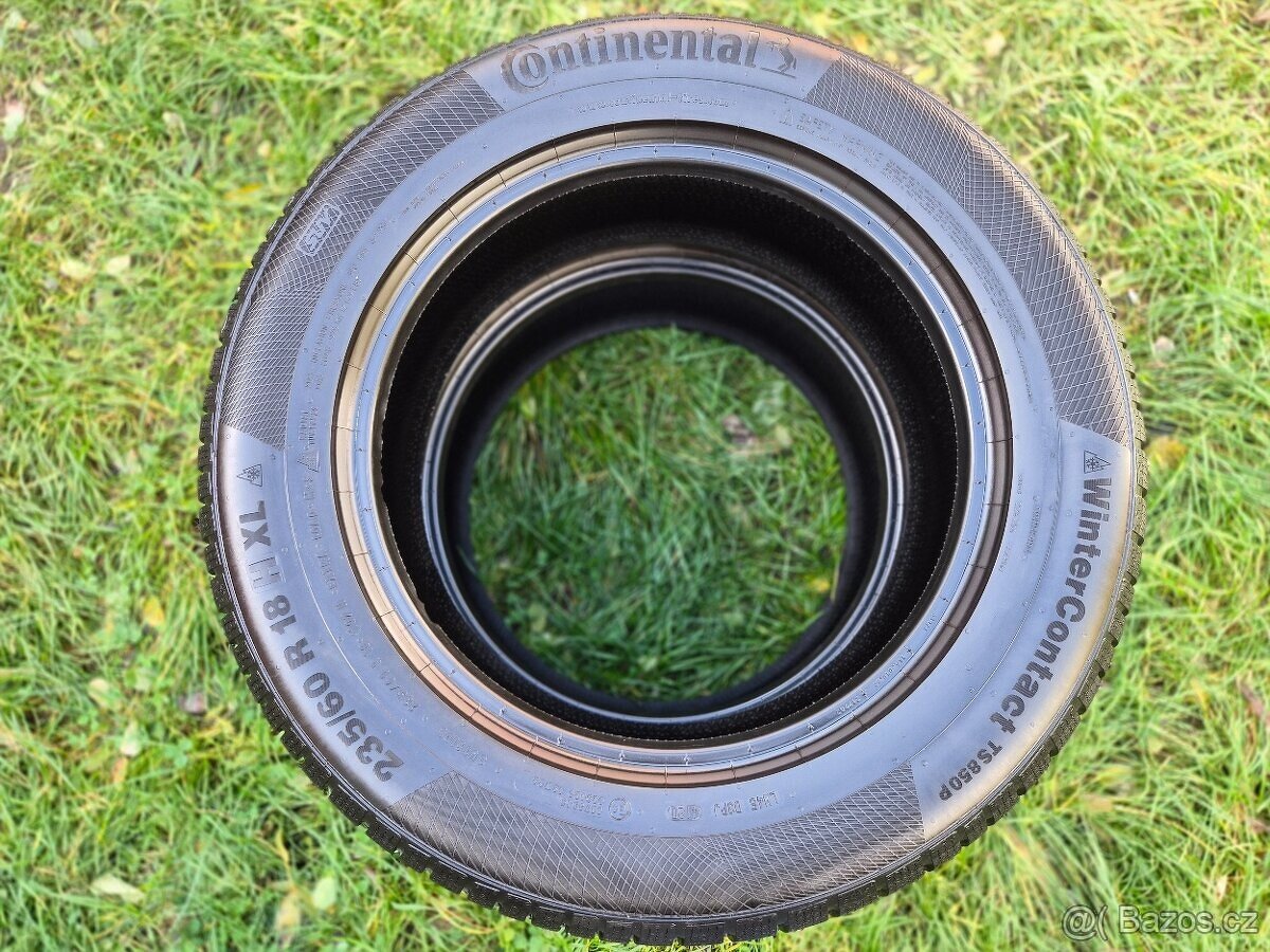 4x Zimní pneu Continental Winter TS850P - 235/60 R18XL - 80% - 3