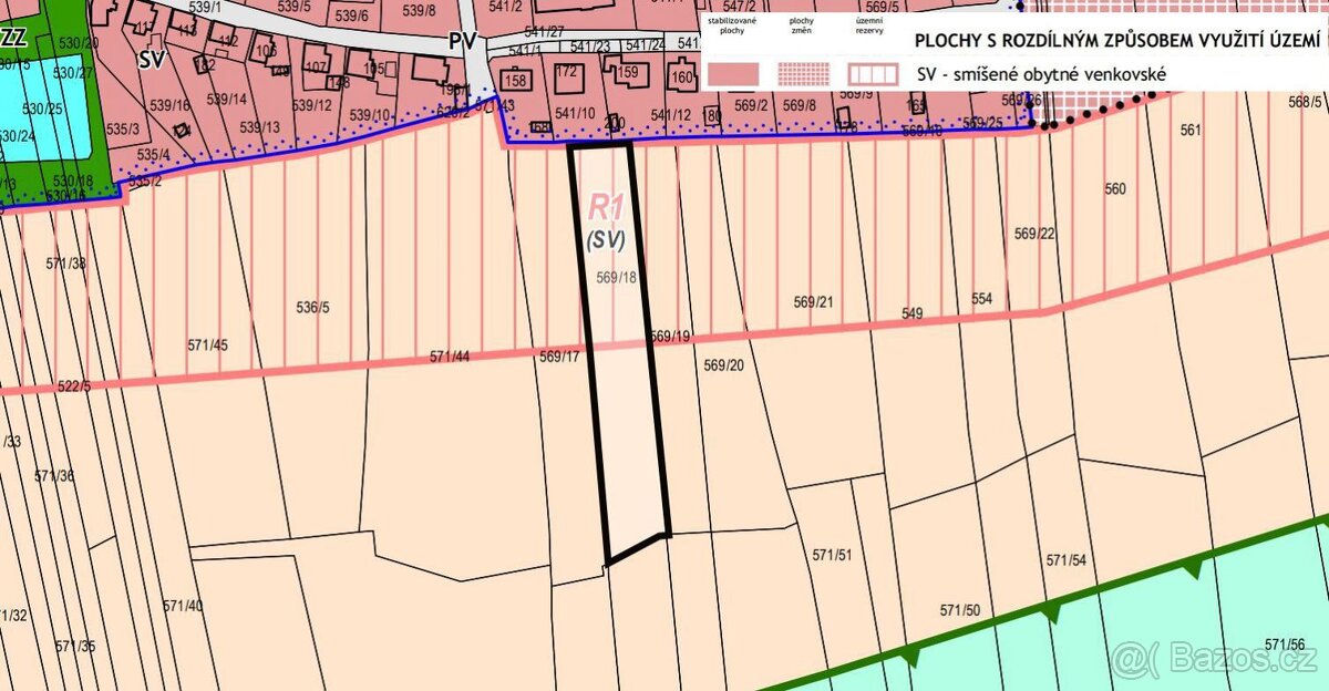 Pozemek, bydlení, prodej, Těně, Rokycany - 3