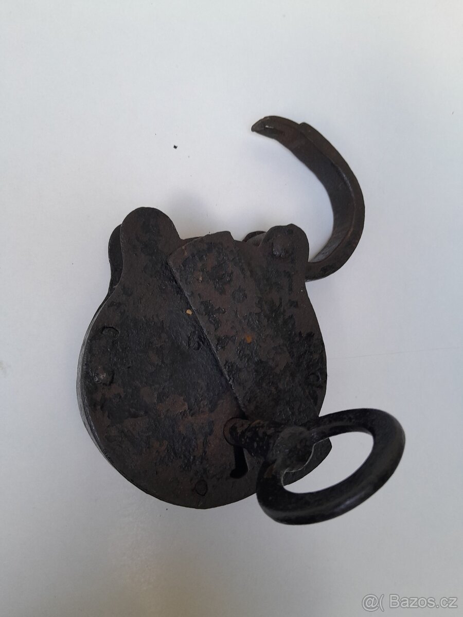 Starožitný visací zámek velký - 3