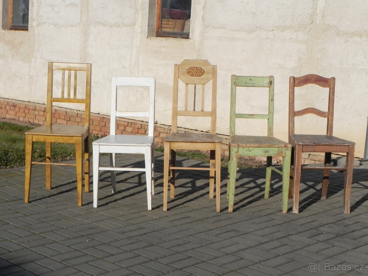 Staré smrkové židle - 3