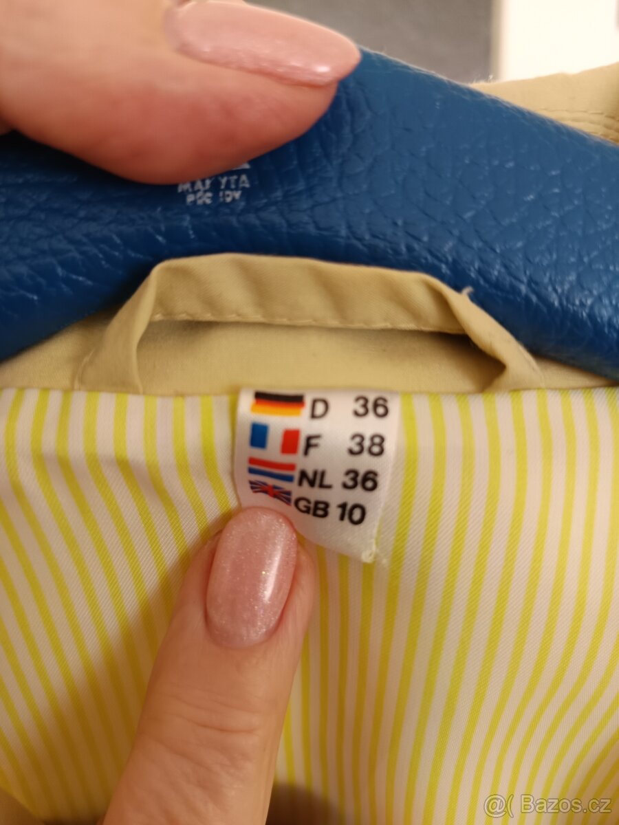 Balonový plášť světle žlutý dámský - 3