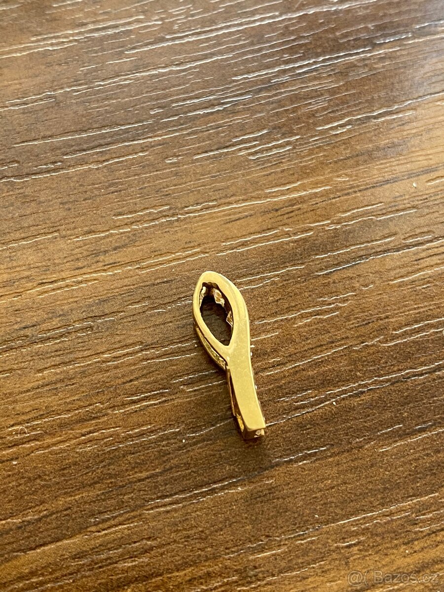 Zlatý přívěsek se zirkony - 3