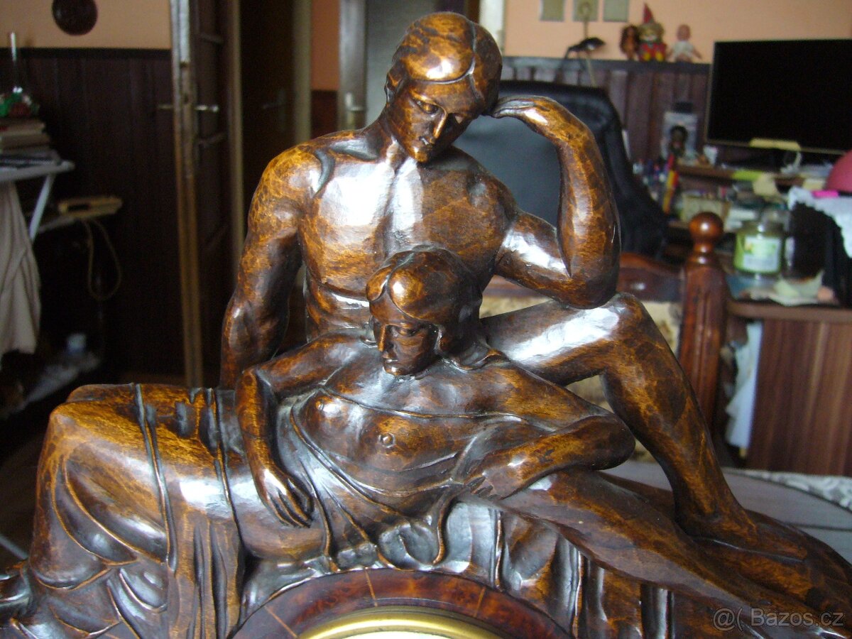 DŘEVĚNÉ STAROŽITNÉ STOLNÍ HODINY - 3