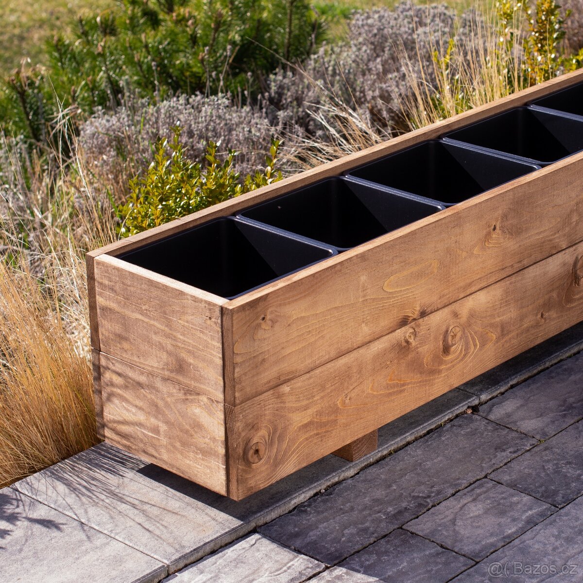 Dřevěné truhlíky na terasu - ořech - 3