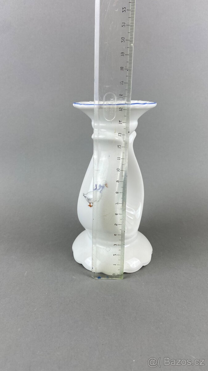 Svícen s motivem husiček, modrá linka - 3