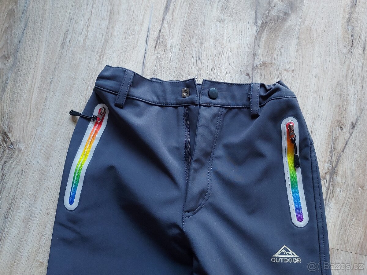 Softshellové kalhoty + tenké, vel. 140/146 - 3