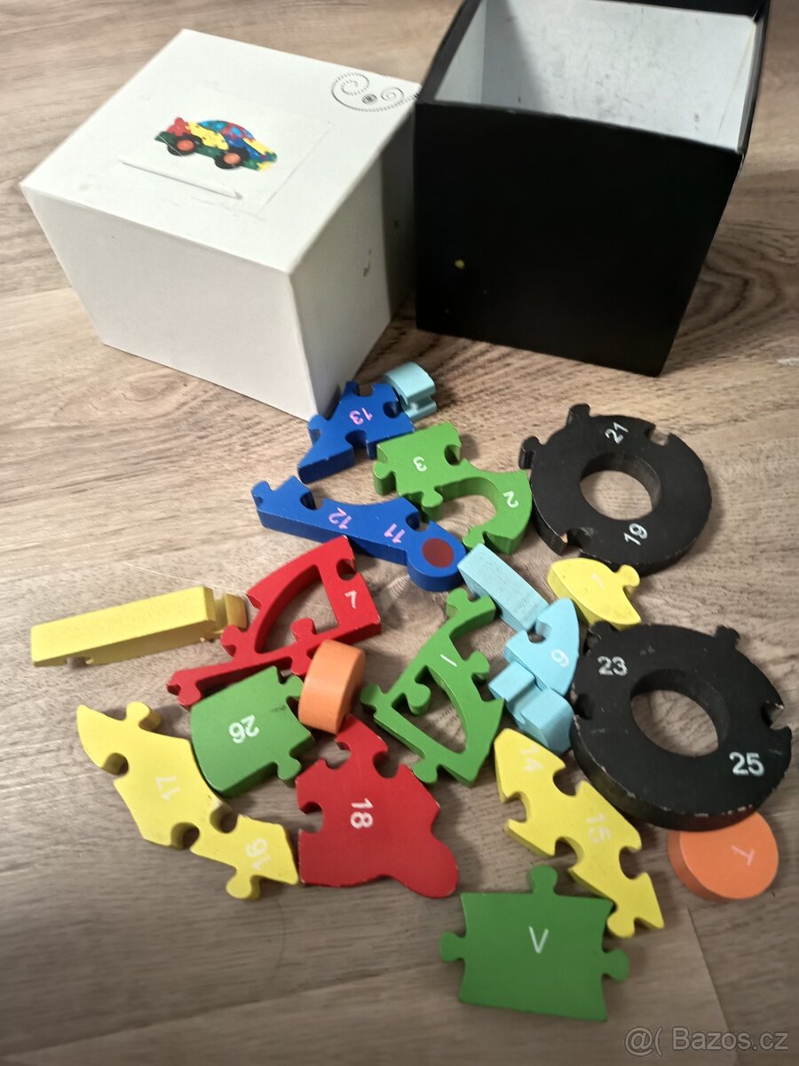 Dřevěné puzzle auto - 3