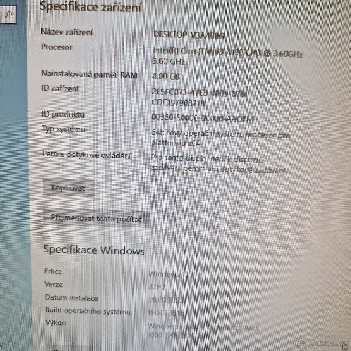 Počítač Lenovo ThinkCentre i3/8GB/500GB HDD - 3