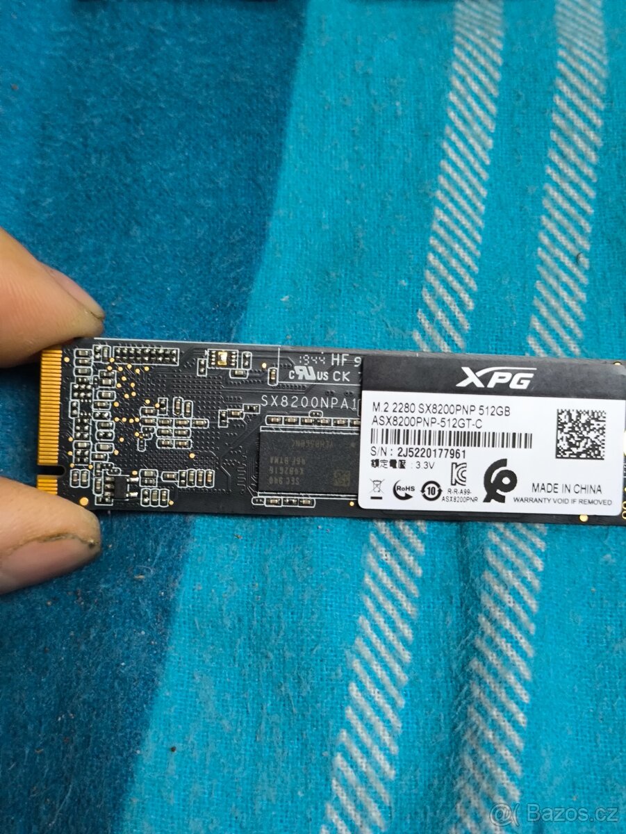 Prodám SSD M2 XPG SX8200 Pro M.2 512 GB PCI Express 3.0 3D T - 3