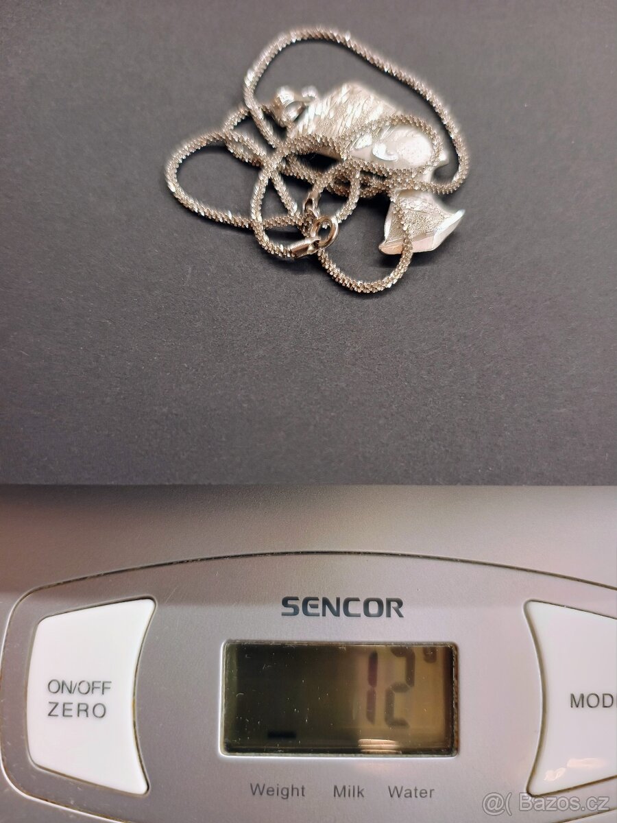 Stříbrný (925) řetízek s přívěskem Nefertiti - 3